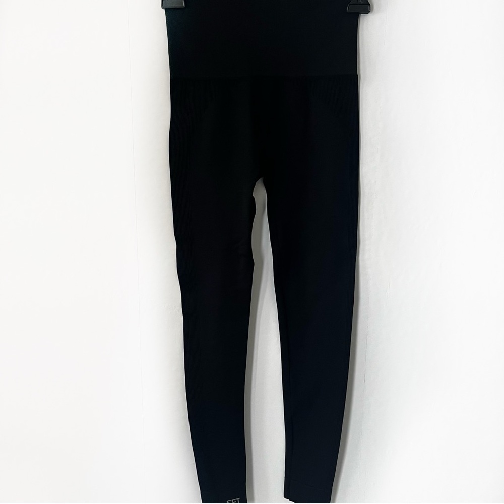 Set Active Seamless Ribbed Edge Leggings View 2
